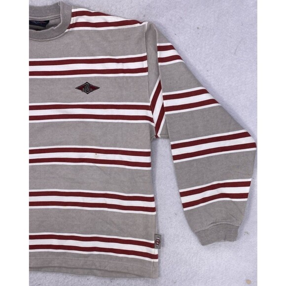 Bear SURF Boards Size Large Sweat Shirt Stripes Logo 1990's  Vintage Y2K FLAWS - Picture 4 of 15